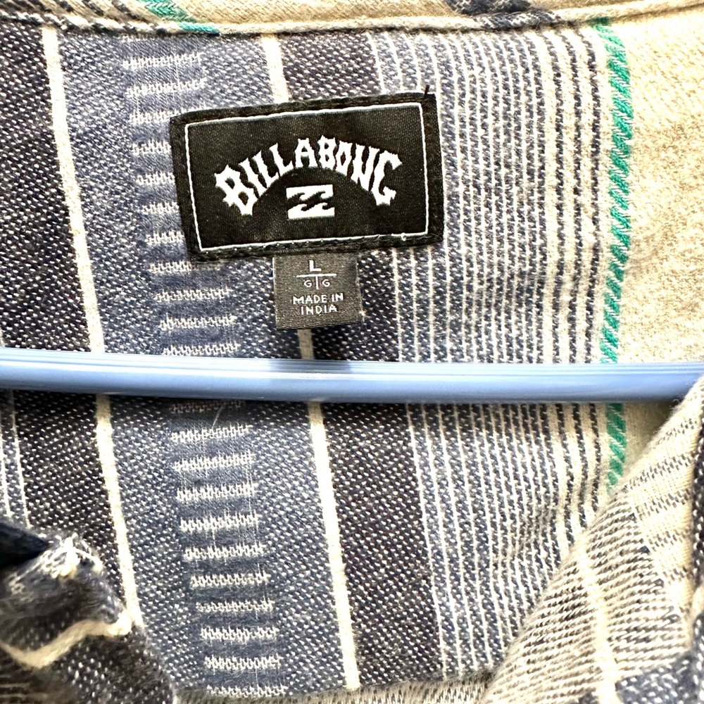 Billabong Baja Hooded Flannel Shirt Surf Sz Lg NWOT - Picture 7 of 9